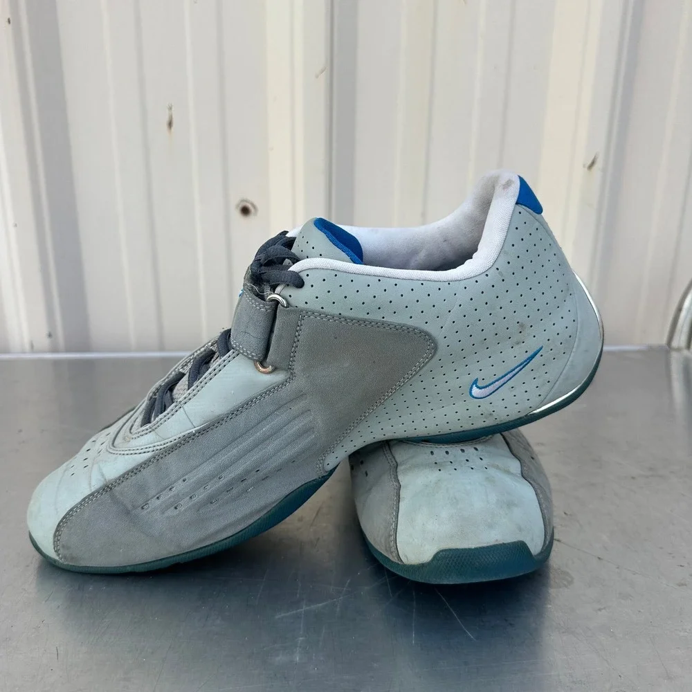 Nike Air Zoom 2007 Grey Blue Low Top Athletic Sneakers 309296-011 Mens Size 14
